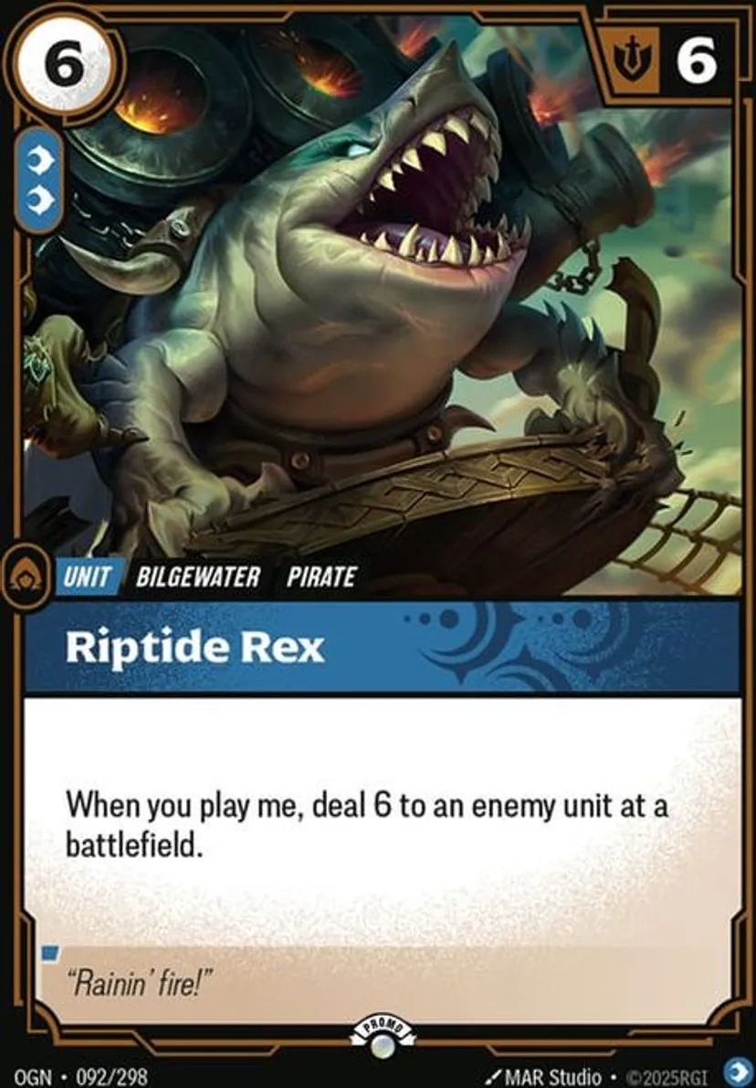 Riptide Rex - OGN-092-p - Promotional Cards - Riftbound card
